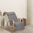 Schaukelstuhl Relaxsessel aus Holz skandinavisches Design verstellbare Fußstütze Odense Kosten