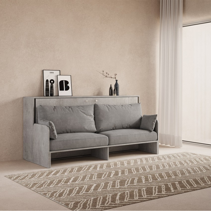 Letto a scomparsa con divano grigio materasso singolo Kando Sofà MCM Promozione Letto a scomparsa con divano grigio materasso singolo Kando Sofà MCM Promozione