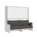 Weißes Sofabett Kando Sofà 2MBF - Platzsparendes Hochklappbares Etagenbett Verkauf