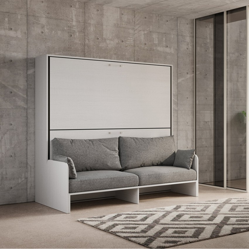 Lit superposé escamotable avec canapé blanc gain de place Kando Sofà 2MBF Promotion Lit superposé escamotable avec canapé blanc gain de place Kando Sofà 2MBF Promotion