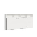 Letto a scomparsa con materasso singolo armadio scaffali bianco  Kando A Offerta