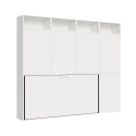 Letto singolo a scomparsa orizzontale materasso armadio libreria Kando B Offerta
