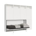 Letto singolo a scomparsa orizzontale materasso armadio libreria Kando B Vendita