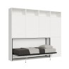 Letto singolo a scomparsa orizzontale materasso armadio libreria Kando B Vendita