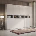 Letto a scomparsa salvaspazio orizzontale materasso singolo bianco Kando C Sconti