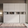 Letto a scomparsa salvaspazio orizzontale materasso singolo bianco Kando C Catalogo