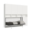 Letto a scomparsa salvaspazio orizzontale materasso singolo bianco Kando C Vendita