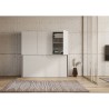 Mobile avec lit simple escamotable horizontal armoires blanc Kando D Choix