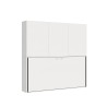 Mobile avec lit simple escamotable horizontal armoires blanc Kando D Offre