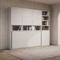 Letto a scomparsa bianco materasso singolo orizzontale salvaspazio Kando E Sconti