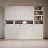 Letto a scomparsa bianco materasso singolo orizzontale salvaspazio Kando E Catalogo
