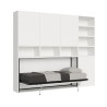 Letto a scomparsa bianco materasso singolo orizzontale salvaspazio Kando E Vendita