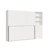 Letto singolo a scomparsa orizzontale mobile con libreria bianco Kando F Offerta