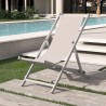 4 Sedie sdraio mare spiaggia in alluminio pieghevole regolabile Riccione Gold 
