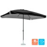 Ombrellone giardino 3x2m alluminio rettangolare a palo centrale Eden Noir Offerta