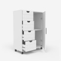 Cassettiera con anta 4 cassetti 2 ripiani per bagno camera da letto Rendel Costo