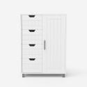 Cassettiera con anta 4 cassetti 2 ripiani per bagno camera da letto Rendel Caratteristiche