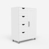 Cassettiera con anta 4 cassetti 2 ripiani per bagno camera da letto Rendel Stock