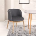 Sedia in tessuto imbottita cucina poltroncina soggiorno salotto Lizak Sconti