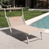 2 Lettini spiaggia mare professionali in alluminio Xl Grande Italia 