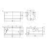 Baignoire autoportante rectangulaire 150x68cm design moderne Saria Réductions