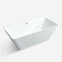Baignoire rectangulaire autoportante 170x75 moderne cannelée Arkoi Offre