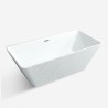 Baignoire rectangulaire autoportante 170x75 moderne cannelée Arkoi Offre