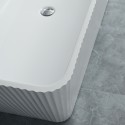 Baignoire rectangulaire autoportante 170x75 moderne cannelée Arkoi Remises