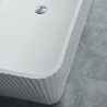 Baignoire rectangulaire autoportante 170x75 moderne cannelée Arkoi Remises