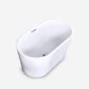 Baignoire moderne ovale en acrylique blanc 120x68 Kalamos Vente