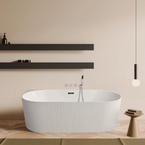 Freistehende ovale wandmontierte Badewanne 170x80cm Delo Aktion