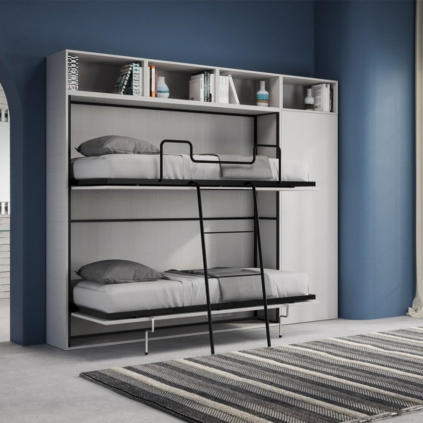 Letto a castello a scomparsa orizzontale armadio salvaspazio Kando I Promozione Letto a castello a scomparsa orizzontale armadio salvaspazio Kando I Promozione