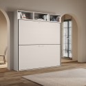 Letto a castello a scomparsa design moderno salvaspazio bianco Kando L Saldi