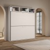 Letto a castello a scomparsa design moderno salvaspazio bianco Kando L Saldi