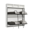 Letto a castello a scomparsa design moderno salvaspazio bianco Kando L Vendita