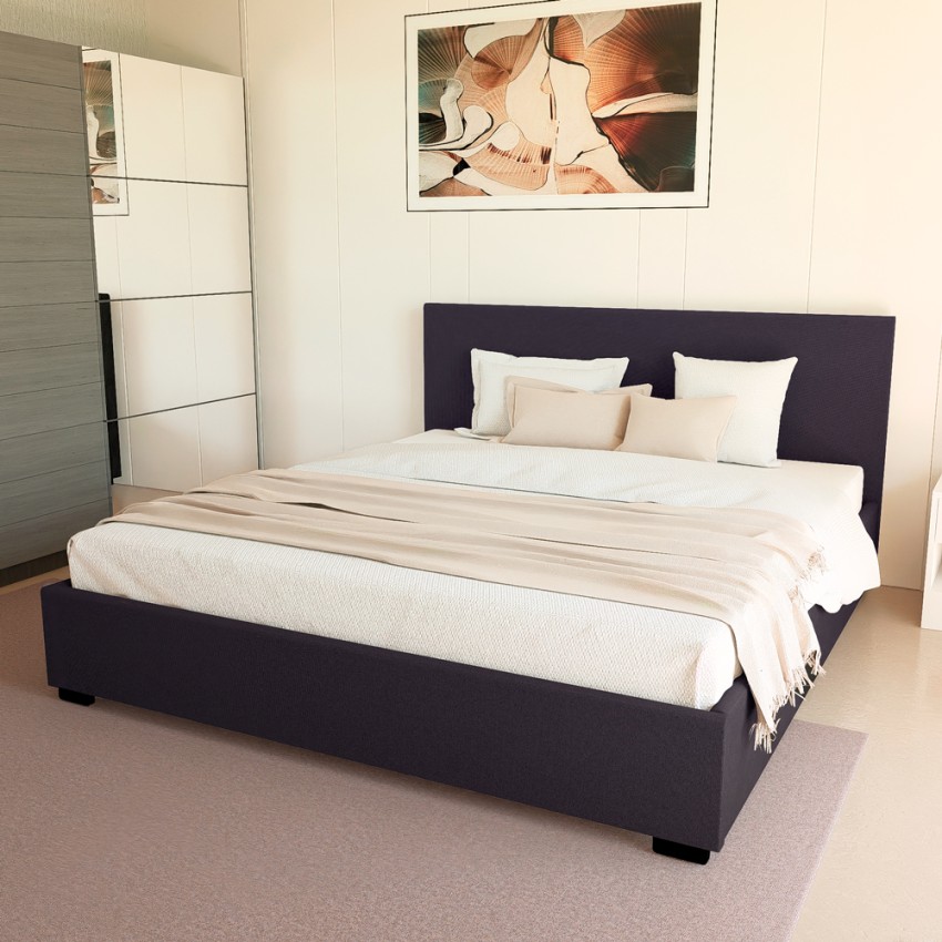 Letto matrimoniale 2 piazze con rete e contenitore 160x190 Basel King Letto matrimoniale 2 piazze con rete e contenitore 160x190 Basel King