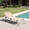 2 bains de soleil de plage transats pliants en aluminium Seychelles Prix
