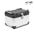 Bauletto per moto universale 46 litri in alluminio con piastra Voyager Promozione