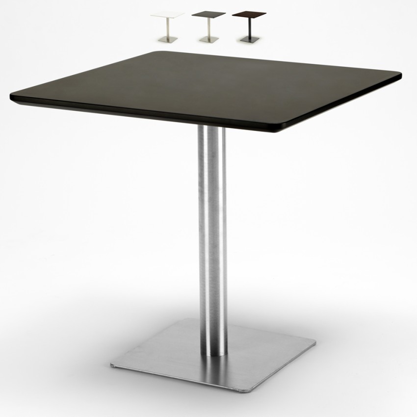 Tavolino quadrato 90x90cm con base centrale per bar bistrot Horeca Modello Tavolino quadrato 90x90cm con base centrale per bar bistrot Horeca Modello