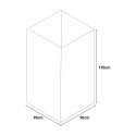 Duschkabine quadratisch Eck 90x90 schwarzes Klarglas 6mm Lion Sales