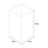 Duschkabine quadratisch Eck 90x90 schwarzes Klarglas 6mm Lion Sales