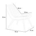 Poltrona salotto design moderno seduta a coste tessuto velluto Rajin Modello