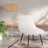 Poltrona salotto design moderno seduta a coste tessuto velluto Rajin Saldi