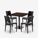 Ensemble Table 90x90cm Horeca et 4 Chaises Empilables Bar Restaurant Prince 