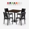 Ensemble Table 90x90cm Horeca et 4 Chaises Empilables Bar Restaurant Prince Caractéristiques