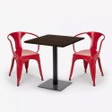 ensemble 2 chaises style et table horeca 70x70cm bar restaurants starter 
