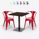set 2 sedie tavolino horeca 70x70cm bar ristoranti starter Misure