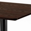 Table Carrée 70x70 Effet Bois avec 2 Chaises Colorées Ice Melon 