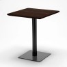 Tavolo Quadrato 60x60 cm Base Nera e Top in Legno con 2 Sedie Colorate Gruvyer Kiss 