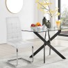 Sedia cucina sala da pranzo similpelle elegante schienale alto Dudak Saldi